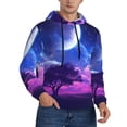 thumbnail image 2 of Haiem Dreamy Colorful Starry Sky Patterned Men's Hoodie with Kangaroo Pocket - Ideal Pullover Sweatshirt for Daily Wear, Travel, and Home-Large, 2 of 7