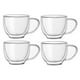thumbnail image 1 of 4 pzas taza de de doble capa taza de de doble pared cristalería para cerveza con leche té con leche, 1 of 9