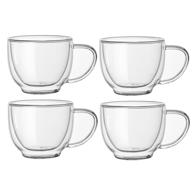 4 Tazas de de Doble Pared , para Lavavajillas Gloria Taza de café de doble pared