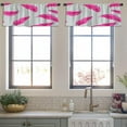 thumbnail image 3 of LALILO Kitchen Curtain Valance Flamingo Bird Feather Rod Pocket Window Curtain 52"x 18" Set of 2, 3 of 7