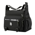 thumbnail image 2 of Bolso bandolera para hombre con correa ajustable, moderno y resistente al agua. Negro, 2 of 9
