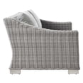 thumbnail image 4 of Modway Conway Modern Wicker / Rattan Patio Loveseat in Light Gray, 4 of 8