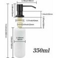 thumbnail image 2 of Jabón para fregadero de cocina, dispensador de detergente incorporado de acero para cocina de 350 ml, dispensador de jabón recargable con bomba giratoria de 360° (negro mate), 2 of 5