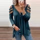 thumbnail image 2 of Blusa informal de manga larga con cuello y cremallera para mujer Fridja  hj4696, 2 of 9