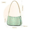 thumbnail image 3 of Gold Leopard Teal Green Womens Chain Shoulder Bag Tote Handbag Clutch Hobo Purse with Zipper for Travel Casual, 3 of 7