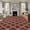 Brown, variant on Brown Moroccan Round Rug 3.3ft Washable Circle Entryway Rugs Non Slip Morocco Abstract Quatrefoil Geometric Area Rug Indoor Floor Carpet for Bedroom Kitchen Living Room Home Office Dining Room