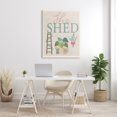 thumbnail image 2 of Stupell Industries She Shed Sign Tropical Plants Ladder and Green Vines, 36 x 48, Designed by Louise Allen, 2 of 6