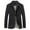 Black, variant on Men Casual Blazer Jacket Three-Button Stripe Lined Cotton Twill Suit Jacket Pocket Heavyweight Coats