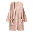 thumbnail image 3 of Cardigan Sweaters for Women Lantern Sleeve Open Front Knit Sweater Coat with Pockets Womens Cardigan Sweaters, 3 of 5