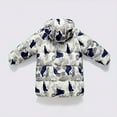 thumbnail image 3 of Favoffer Kids' Winter Thickened Coat Boys Girls Mid-Length Hooded CottonGraffiti Print Pocketed Long-Sleeve Jacket for Daily Outdoor Play Photo Toddler 2-10Y, 3 of 7