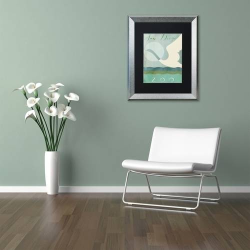 Trademark Fine Art "San Diego Zoo" Canvas Art by Color Bakery Black Matte, Silver Frame