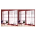 thumbnail image 2 of Wosthever Home Hotel Romantic Window Curtain Living Room Breathable Decor Flocking Accessory Bedroom Drape Soft Furniture Full Vino rojo 2piezas Wosthever CBP165988, 2 of 5