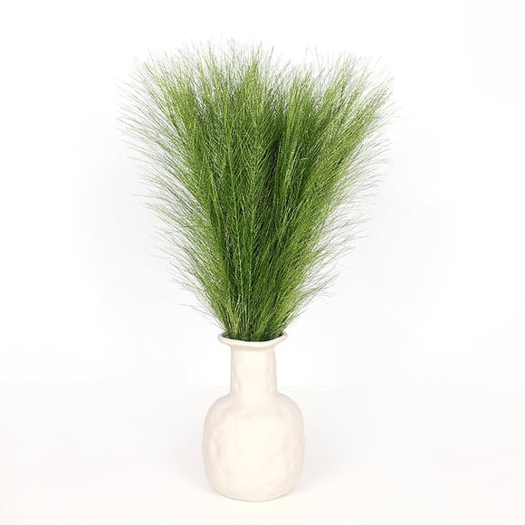 Fausse Herbe de la Pampa, 5 Tiges, Petite Réplique de 45 cm/18 Pouces, Herbe de la Pampa Duveteuse, Plumes de Roseau Utilisées pour Remplir les Vases, arrangement Floral, Salon, Cuisine, Réplique pour Mariage et Bureau, Boh