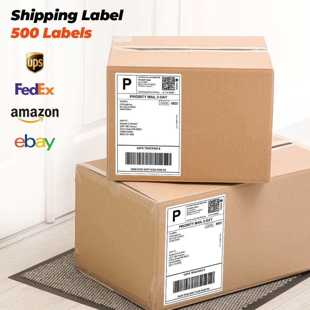 ProLine® 500 Labels Per Roll ZEBRA Eltron Compatible Address/Shipping Direct Thermal Labels 4" x 6" (2 Rolls)