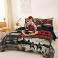 thumbnail image 4 of jejeloiu Western Cowboy Collage Pattern 7-Piece Twin Bedding Sets Kids,Country Print Bedding Comforter Set,Reversible, 4 of 7