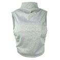 thumbnail image 6 of Yigetop Turtle Necks Tops for Women, Women's Summer Sleeveless Crew Neck Tops Ruched Tee Shirts Basic Stretch Shirts Casual Tank Top Lightweight Sleeveless Mock Neck Tops for Women Grey M, 6 of 8
