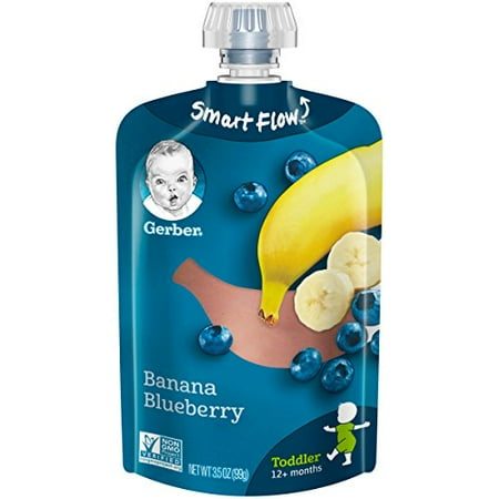 Gerber Purees Banana Blueberry Toddler Pouch (Pack of 12)
