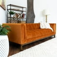 thumbnail image 5 of James Mid Century Modern Luxury Living Room Orange Velvet Couch, 5 of 6