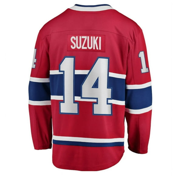 Men ICE Hockey Jersey Montreal Canadiens CAUFIELD 22# SUZUKI 14# LAFLEUR 10# Player name jersey S-XXXL