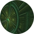 thumbnail image 1 of Ahgly Company Machine Washable Indoor Round Transitional Night Black Area Rugs, 6' Round, 1 of 7