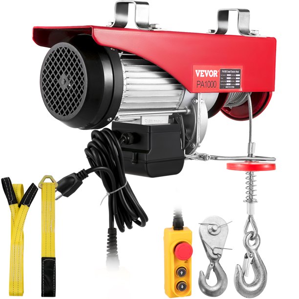 VEVORbrand Electric Hoist, 2200lbs Electric Winch, Steel Electric Lift