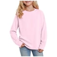 thumbnail image 4 of VUHXZWAF Long Sleeve Shirts for Girls Comfortable Soft Crewneck T-Shirt Loose Fall Blouse Size 11-12 Years, 4 of 4