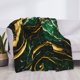 thumbnail image 3 of Balery Green Marble Manta de Franela con Dibujo, Lujo Ultra Suave y Cálido, Antipelusa y Resistente a las Arrugas para Cama, Sofá, Camping -80"x60", 3 of 6