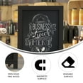 thumbnail image 2 of 17 Inch Magnetic Chalkboard, Black Wood Frame, Metal Scrolled Legs, 2 of 4