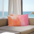 thumbnail image 4 of Outdoor Pillow Cover Abstract Ombre Orange Pink Set of 2 Waterproof Throw Pillowcases Oil Painting Art Decorative Patio Furniture Pillows for Couch Garden Indoor & Outdoor Use, 4 of 9