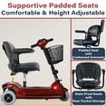 thumbnail image 4 of Zipr Traveler 3 Wheel Long Range Mobility Scooter - Folding Motorized Wheelchair - Mobility Scooters for Seniors, Travel, Adults, Elderly - Mobility Scooters - Charger and Metal Basket Included -, 4 of 9