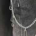 thumbnail image 3 of Bangcool Pants Chain Paper Clip Punk Hip Hop Unisex Alloy Wallet Chain Trousers Chain, 3 of 10