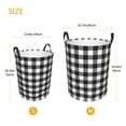 thumbnail image 2 of Lsque Black White Plaid pattern Laundry Hamper Basket, Tall Woven Rope Hamper Basket for Clothes, Lightweight Storage Basket, Collapsible Waterproof-Medium, 2 of 8