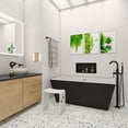 thumbnail image 5 of ALFI brand AB8834 59 inch Black & White Rectangular Acrylic Free Standing Soaking Bathtub, 5 of 10