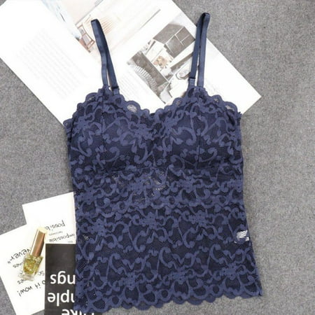 

All-match Camisole Summer Bra Sling Lace Floral Tank Top Padded Bra Vest Beauty Back Wrap Chest Sling Bra