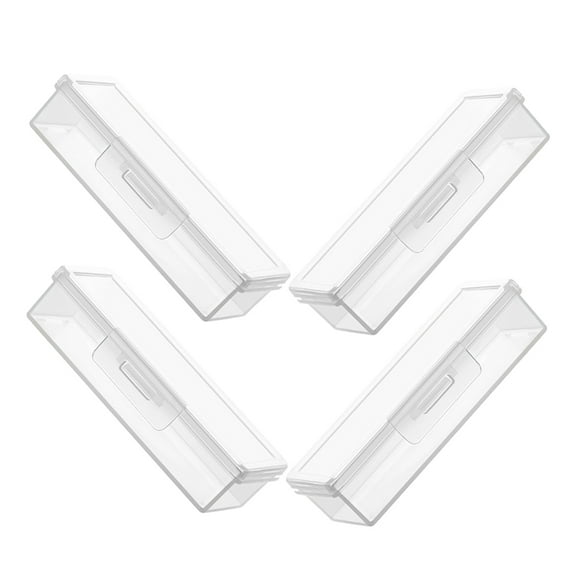 OUNONA 4pcs Travel Cotton Swab Box Clear Cotton Pad Dispenser Portable Cotton Swab Container with Lid Bathroom Storage Jars for Cotton Swab Toothpicks