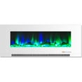 thumbnail image 5 of Hanover 50 In. Wall-Mount Electric Fireplace in White with Multi-Color Flames and Driftwood Log Display, 5 of 8