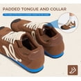 thumbnail image 4 of LUCKY STEP Womens Retro Thin Sole Sneakers Lightweight Wide Toe Box Casual Shoes,Dark Brown, 4 of 11