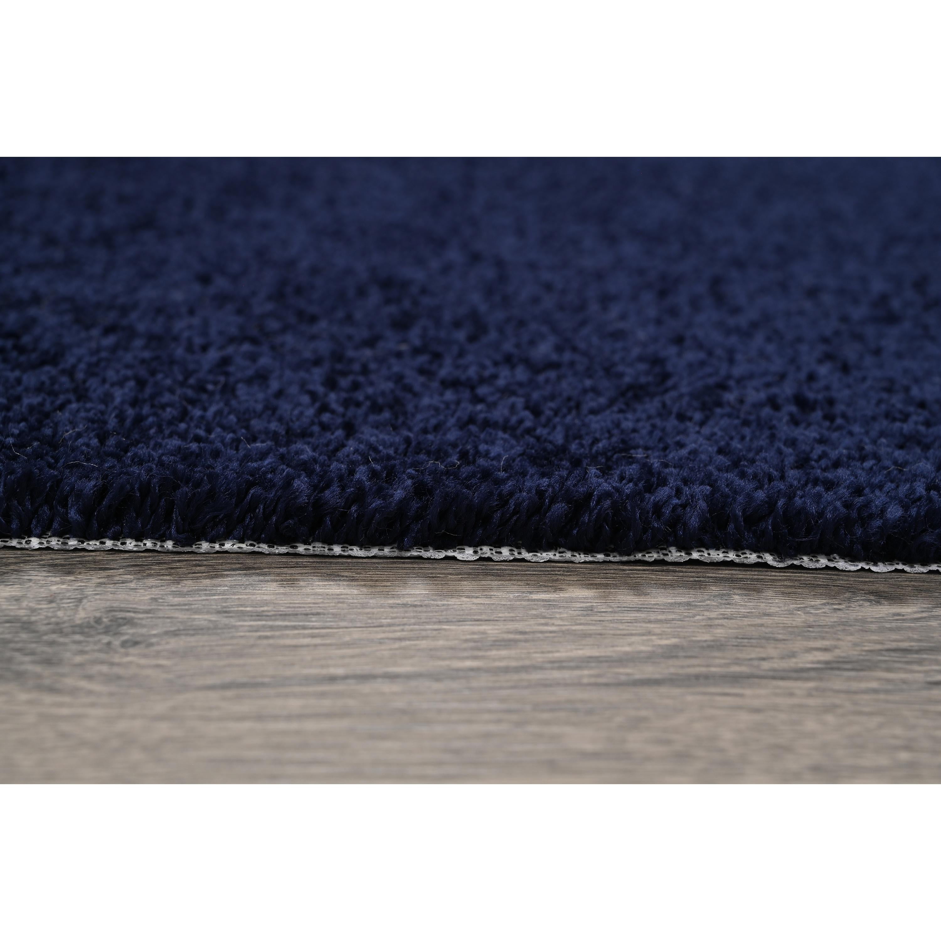 Garland Rug Gramercy Washable Polypropylene Navy Bathroom Carpet, 5' x 6'