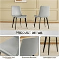 thumbnail image 5 of JERFIT Modern Dining Chairs Set of 4, Grey Faux Leather Upholstered Side Chairs with Ergonomic Back Support for Kitchen, Restaurant, Office, 5 of 9
