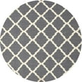 thumbnail image 1 of Ahgly Company Machine Washable Indoor Round Contemporary Grey Gray Area Rugs, 4' Round, 1 of 7