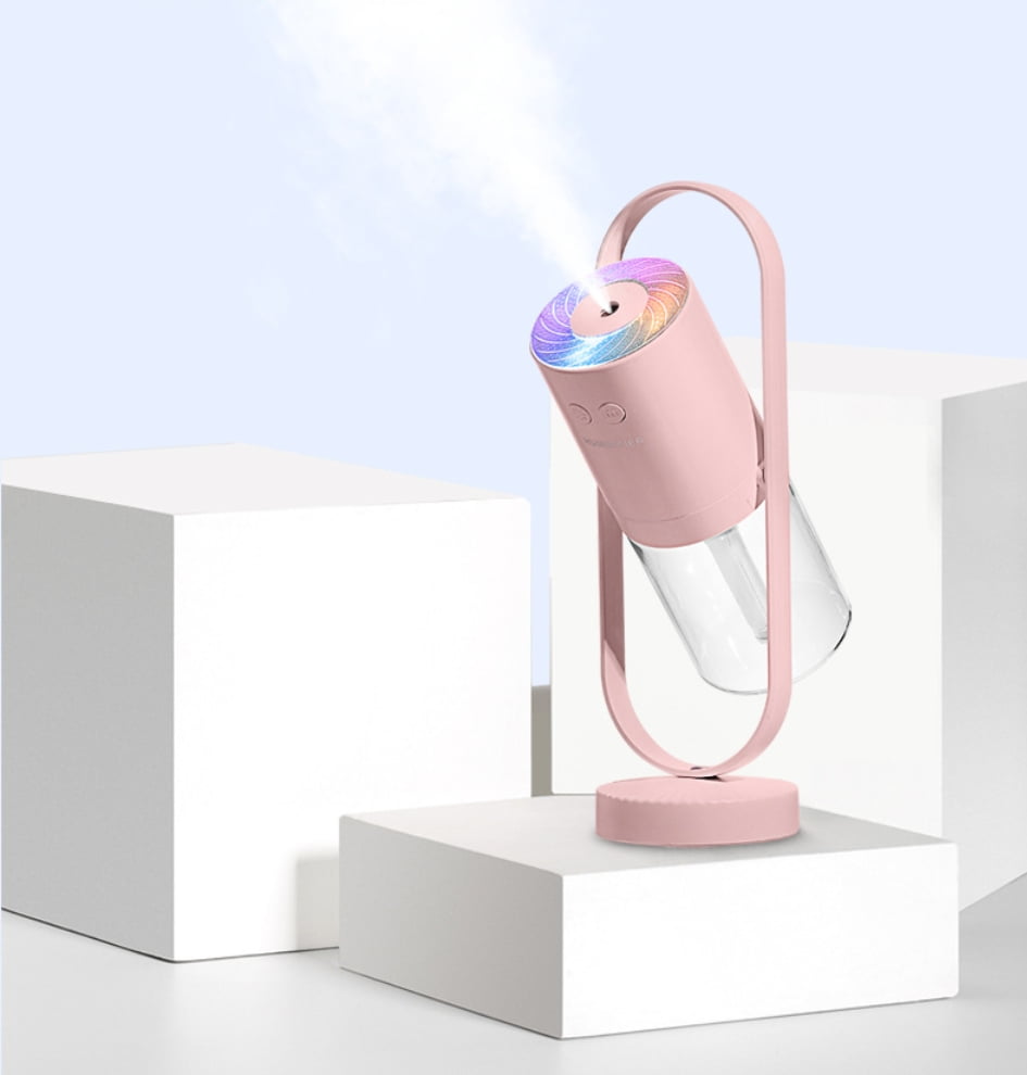 Rechargeable Mini Humidifier, Colorful Cool Mist Humidifier with 7 Color Light, Small Personal Desktop Humidifier for Baby Bedroom, Office, Nursery, Travel with Auto Shut-Off, Super Quiet