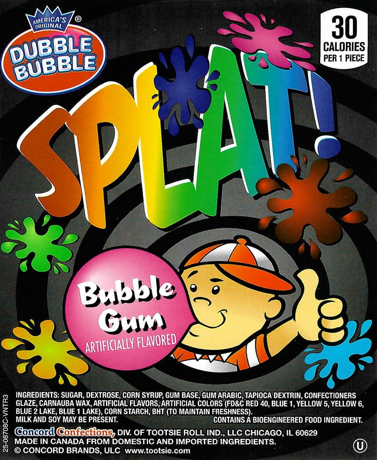 Dubble Bubble Splat Gum Balls 3 lb. Bulk Bag