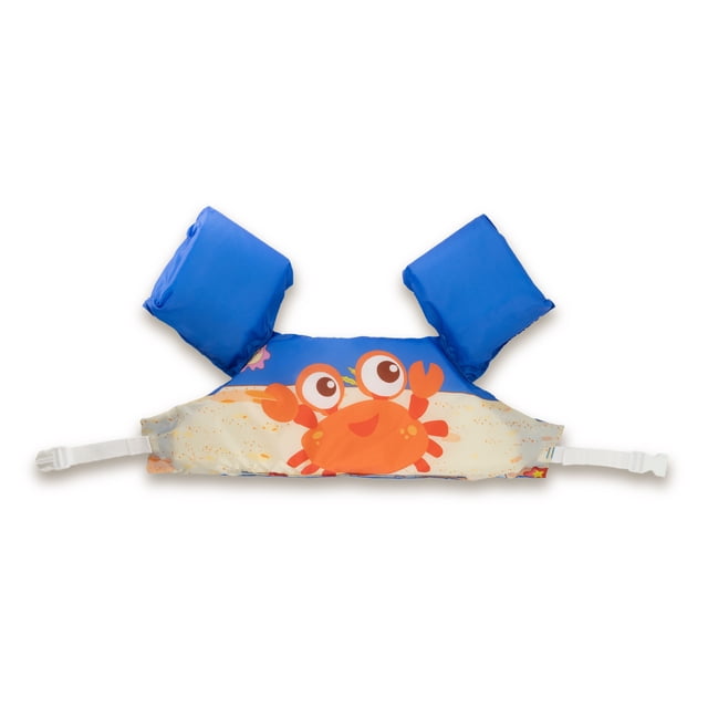 Chaleco Salvavidas Infantil Nautic by DCH CSBB1 Chaleco Salvavidas Infantil para Bebé de 2 a 6 Años, Con Hebilla de Seguridad y Material Confortable, Ideal para Piscina, Playa y Lago Azul Cangrejo
