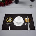 thumbnail image 2 of MKHERT Funny Quote Peace Love Beer with Peace Symbol Placemats Table Mats for Dining Room Kitchen Table Decoration 12x18 inch,Set of 6, 2 of 4