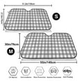 thumbnail image 3 of Haiem Gray Checkboard Car Windshield Sun Shade - Blocks UV Rays Sun Visor Protector, Sunshade to Keep Your Vehicle Cool, Universal Fit SUV Van Sedan-Small, 3 of 7