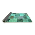 thumbnail image 2 of Ahgly Company Indoor Square Patchwork Turquoise Blue Transitional Area Rugs, 3' Square, 2 of 4