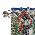 thumbnail image 5 of Christmas Xmas Kitchen Curtains and Valances Set, Tree Red Barn Snowman Snowflake Blue Rod Pocket Window Valance 18 Inch Window Curtain Panels for Living Room Bedroom Laundry, 27.5x24in, 3 Pieces, 5 of 7