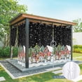 thumbnail image 4 of 1 Panel Outdoor Curtains for Patio Waterproof 54"x95" Black Christmas Gnomes Weatherproof Privacy Outsides Curtains, Xmas Winter Forest Pine Tree Grommet Thermal Drapes for Cabana Porch Pergola, 4 of 8