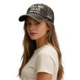 thumbnail image 5 of Still Not Dead Embroidered Distressed Baseball Cap, Hardcore Style Dad Hat for Men and Women, Washed Cotton Adjustable Vintage Cap for Daily Wear and Rebellious Fashion Statements - Black, 5 of 5