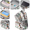 thumbnail image 4 of Football and Hockeyball White Pattern Cute School Backpack Bag with Padded Back and Adjustable Shoulder Straps 16.9 X 12.6 X 5.9 Inches, 4 of 5